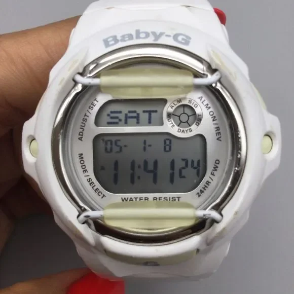 Casio Baby-G Digital Watch Unisex White Alarm 3252 BG-169R 200M New Battery - Picture 7 of 15